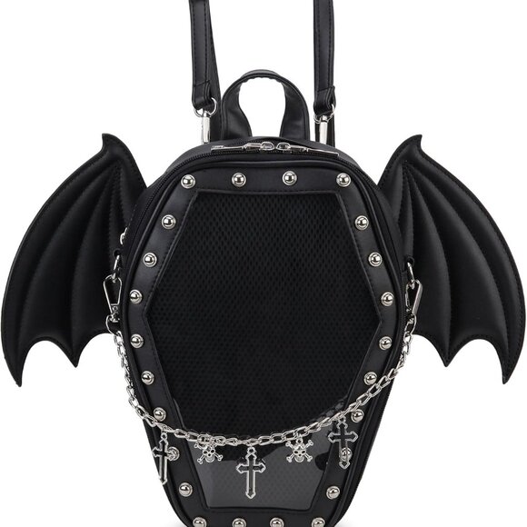 Gothic Coffin Shape Fashion Purses and Handbags for Women Halloween Shoulder Bag